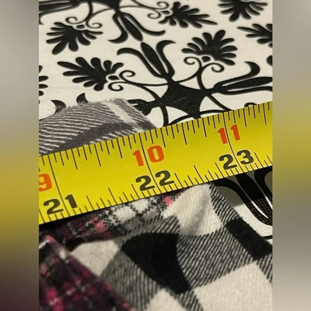 Aerie - Women’s pink / black patchwork plaid long cut pajama pants - Picture 5 of 8